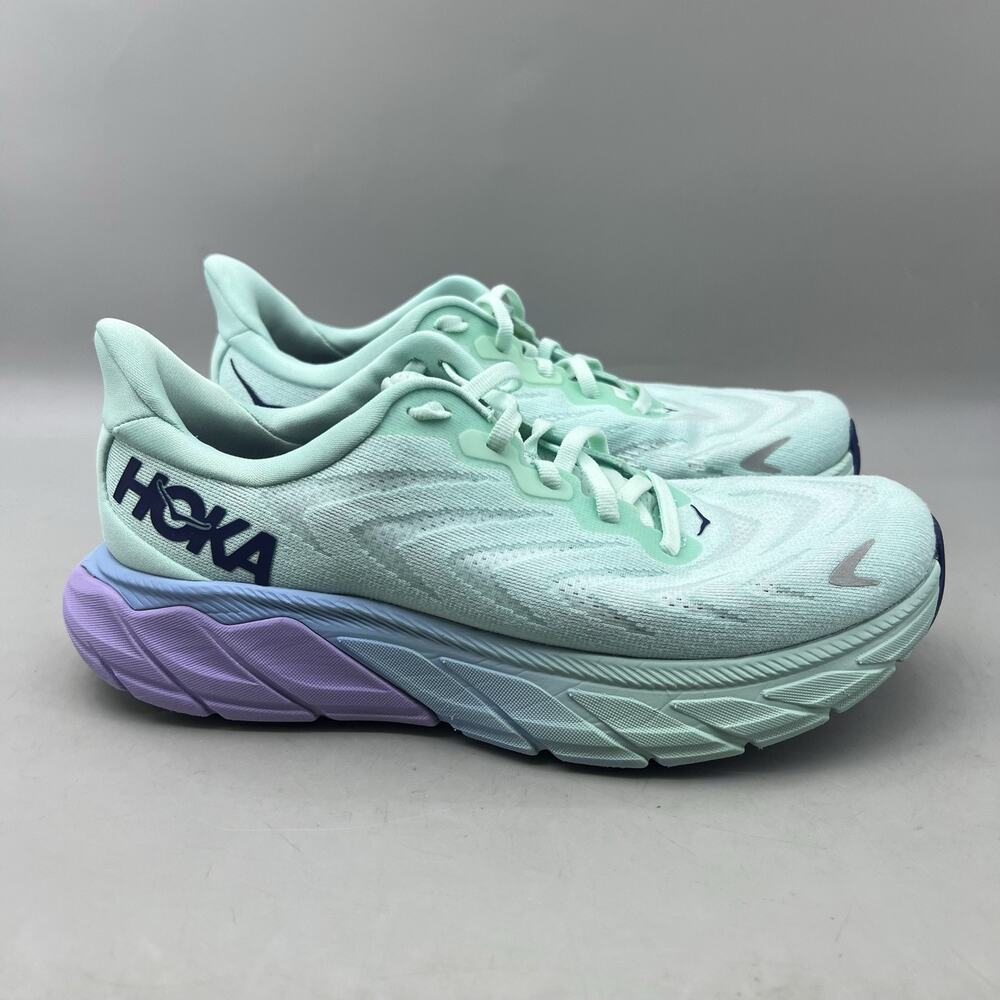Hoka One One Arahi 6 Running Shoes Women Size 7 B Green Blue Comfort Sneakers